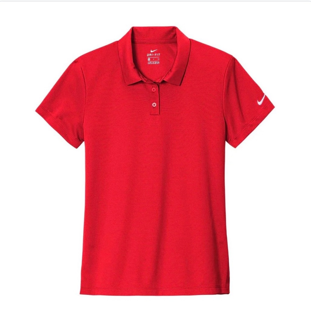 Nike Red Women's Button-Down Polo Shirt